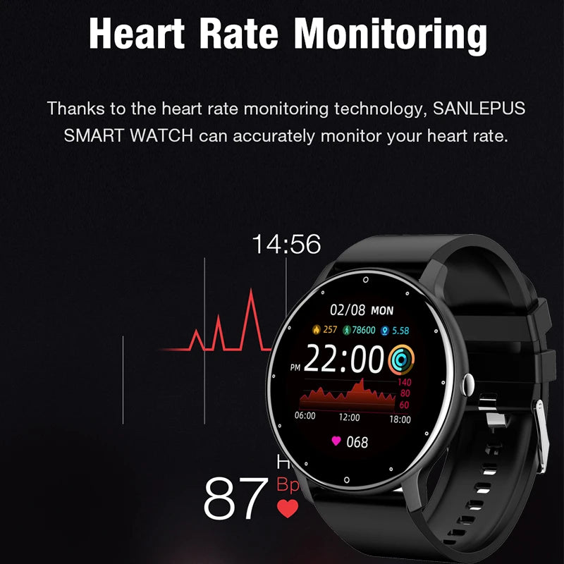 Smart Watch Men Full Touch Screen Sport Fitness Watch IP67 Waterproof Bluetooth For Android ios smartwatch Men+box