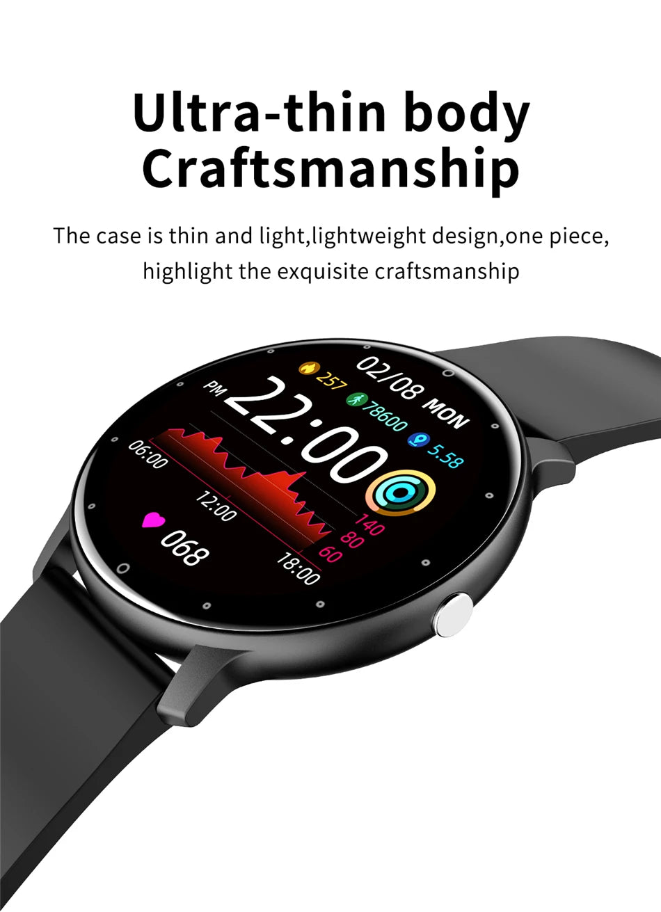 Smart Watch Men Full Touch Screen Sport Fitness Watch IP67 Waterproof Bluetooth For Android ios smartwatch Men+box