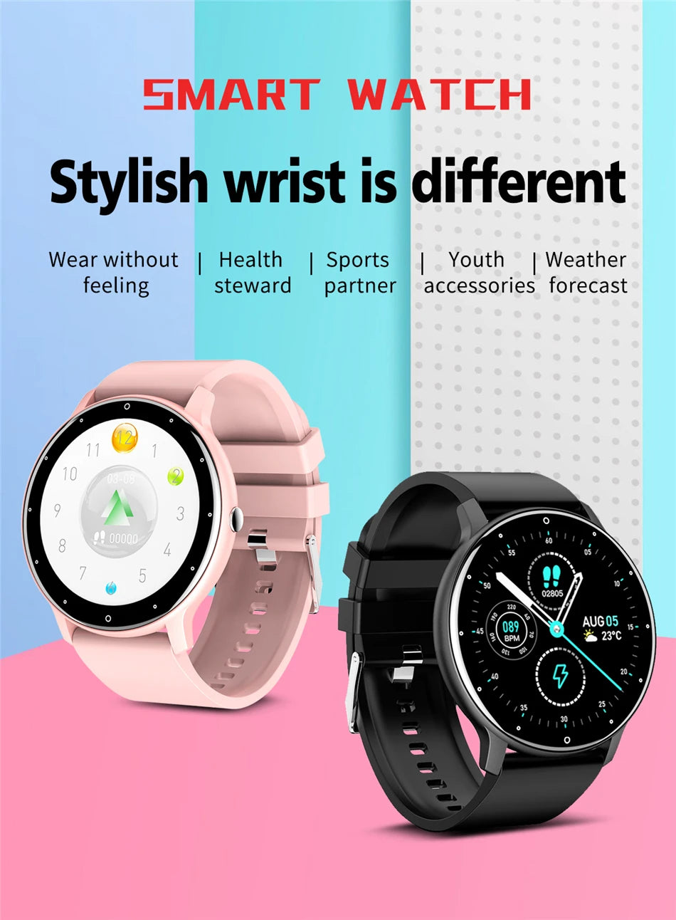 Smart Watch Men Full Touch Screen Sport Fitness Watch IP67 Waterproof Bluetooth For Android ios smartwatch Men+box