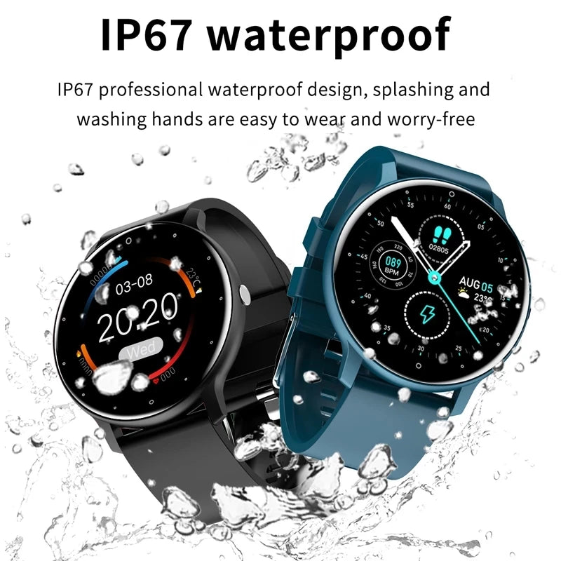 Smart Watch Men Full Touch Screen Sport Fitness Watch IP67 Waterproof Bluetooth For Android ios smartwatch Men+box