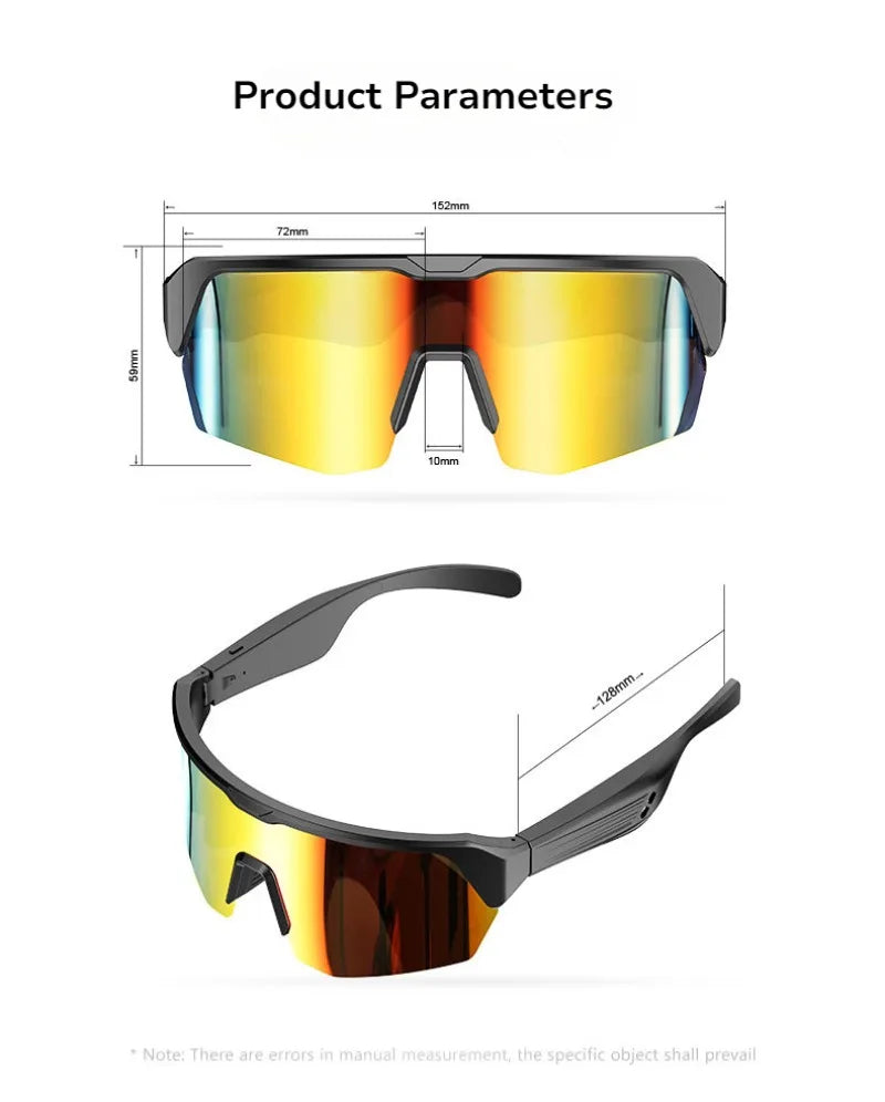 Cycling Running Bluetooth Smart Glasses Technology Audio Call Remote Headset Sunglasses Sports Driving Music Earbuds Headphones