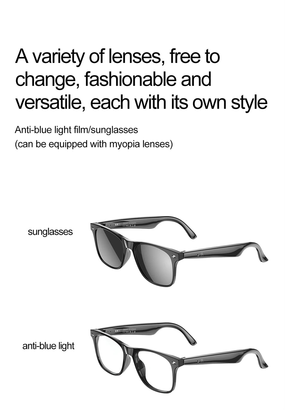 New AI Intelligent Translator Bluetooth Smart Glasses Men 163 Language AI Automatic Dialogue Translation Bluetooth Glasses Women