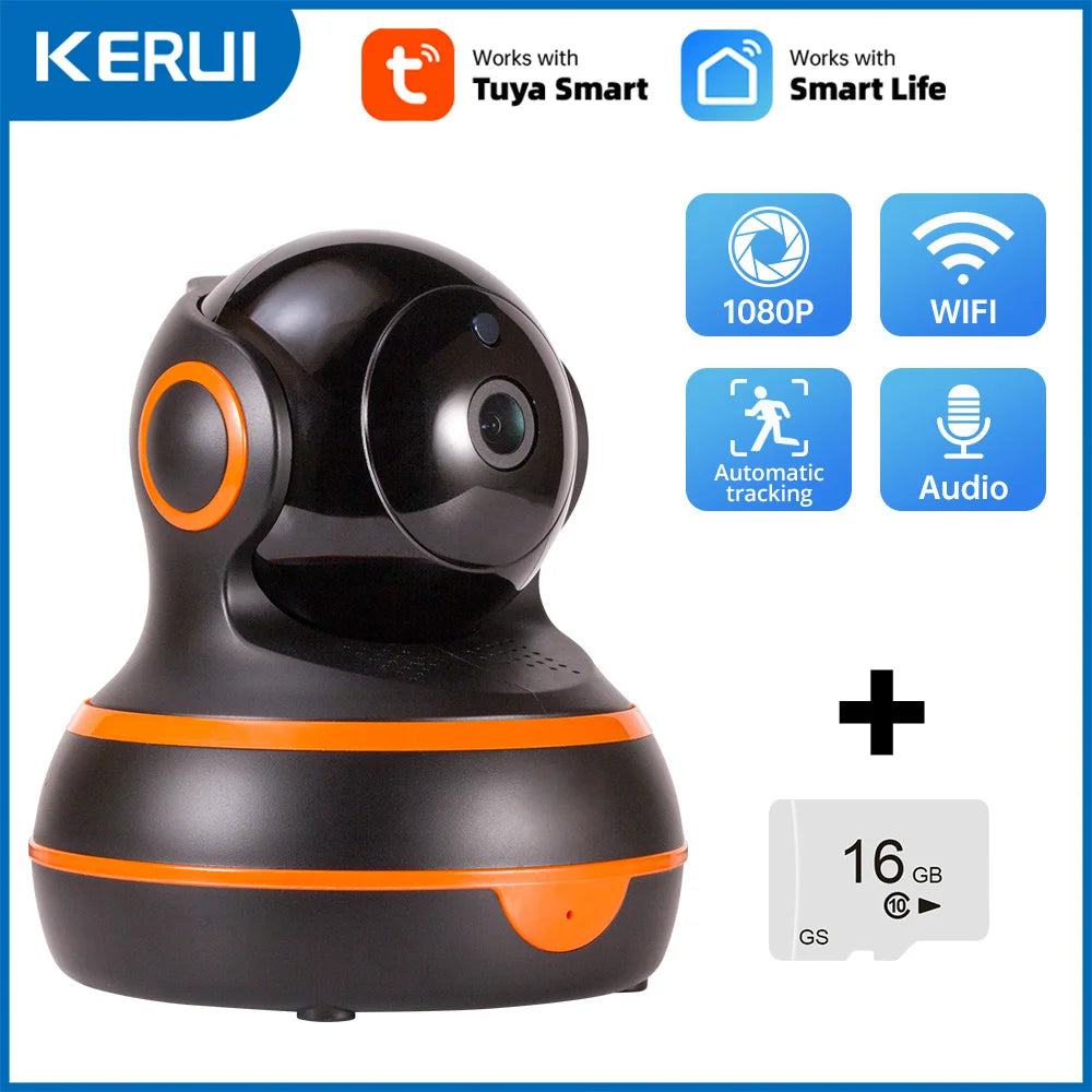 KERUI Tuya Smart 1080P 2MP HD PTZ WIFI IP Camera Indoor Home Security CCTV Surveillance Video Camera
