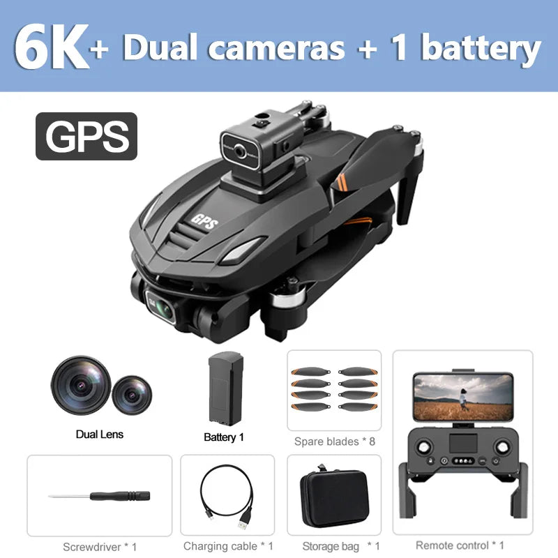 V168 Drone 8K 5G WIFI GPS Professional HD Aerial Photography DualCamera Omnidirectional Obstacle Avoidance Original