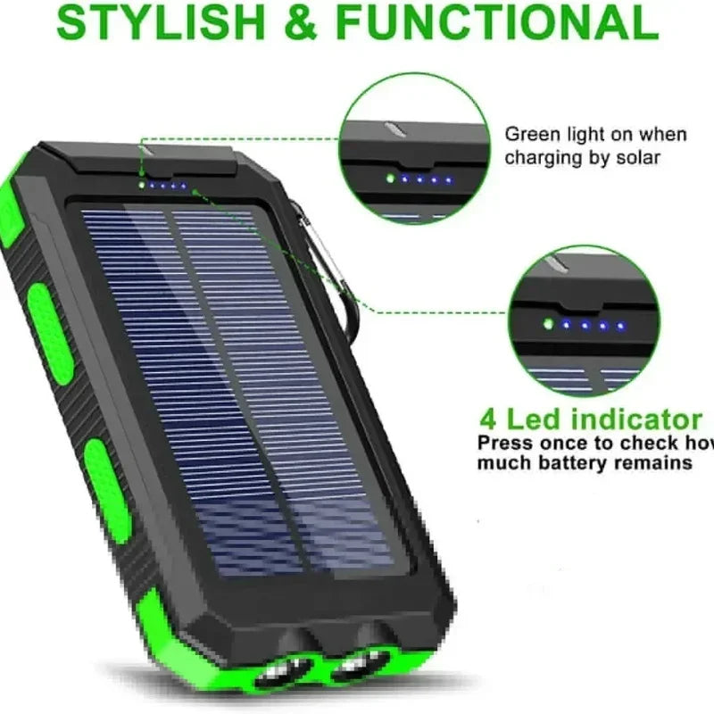 200000mAh Solar Power Bank Portable Large Capacity Charger Compatible 120W Super Fast Charging For iPhone Samsun Huawei Xiaomi
