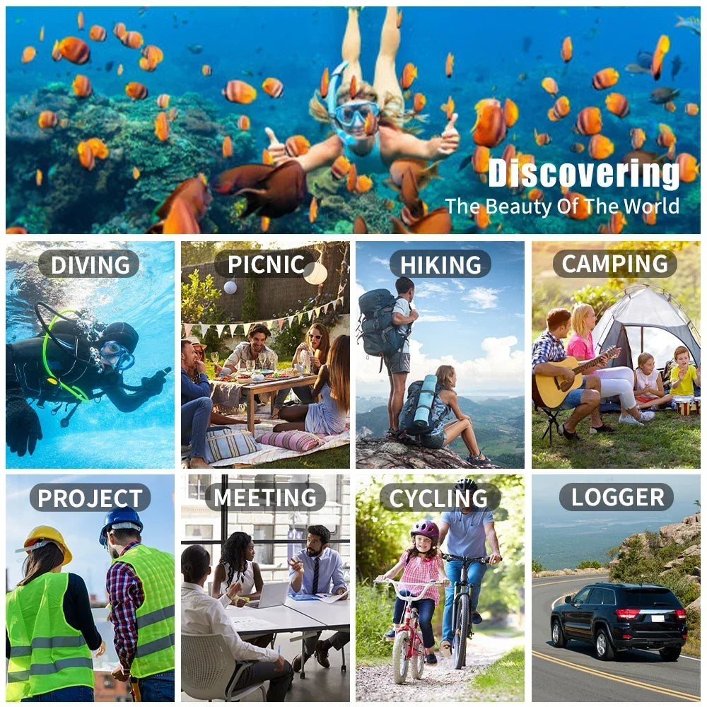 Pocket 4K Ultra HD Action Camera 270° Rotatable Vlog Wifi Mini Sports Cam Waterproof Case Helmet Travel Bicycle Driver Recorder