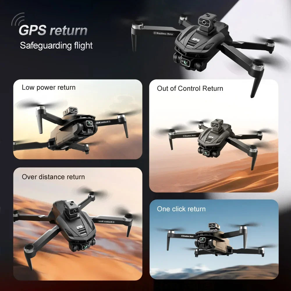 V168 Drone 8K 5G WIFI GPS Professional HD Aerial Photography DualCamera Omnidirectional Obstacle Avoidance Original