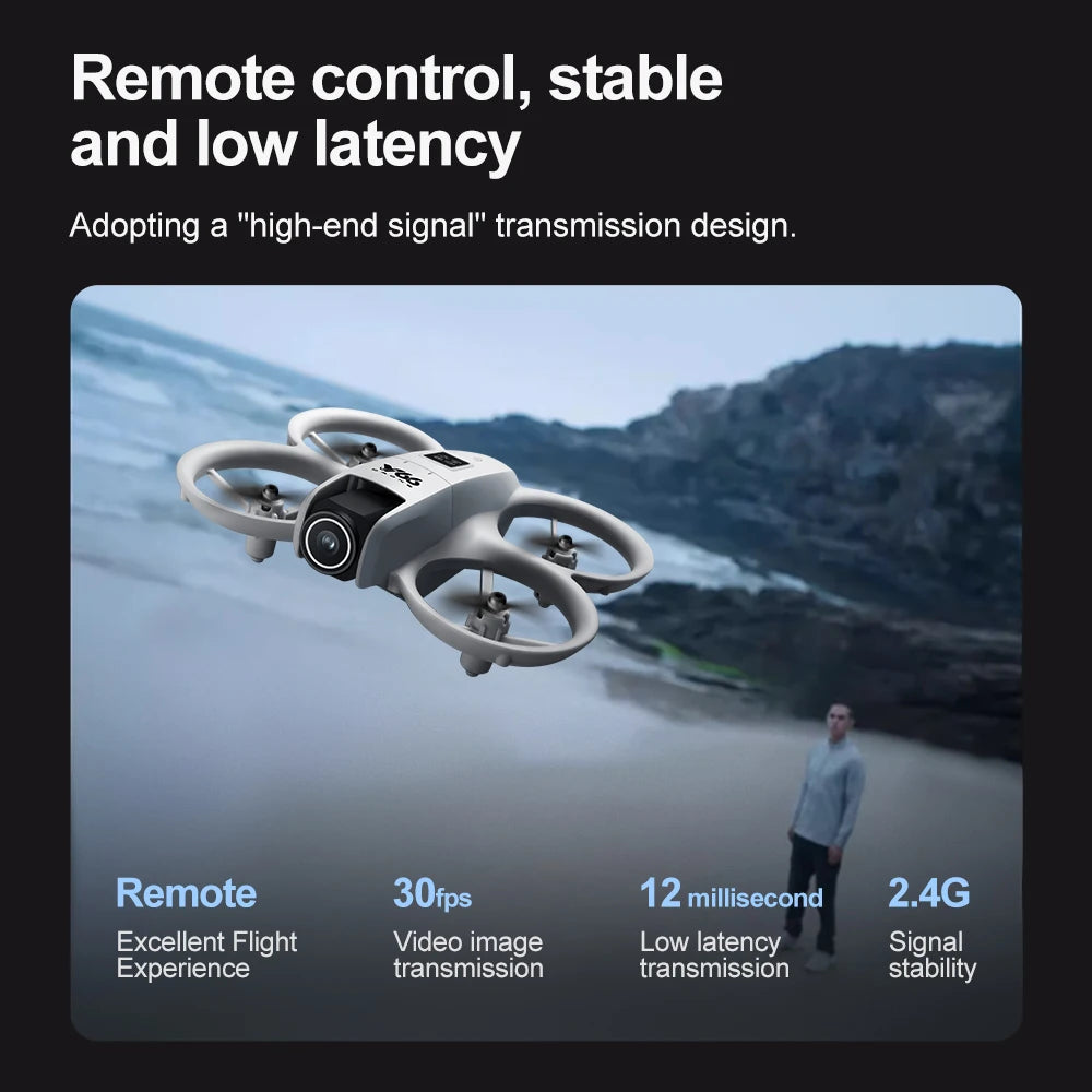 V66 Drone 4K Profesional Dual Camera Headless Mode Obstacle Avoidance WiFi FPV Dron 360° Flip RC Quadcopter Toys for Kids