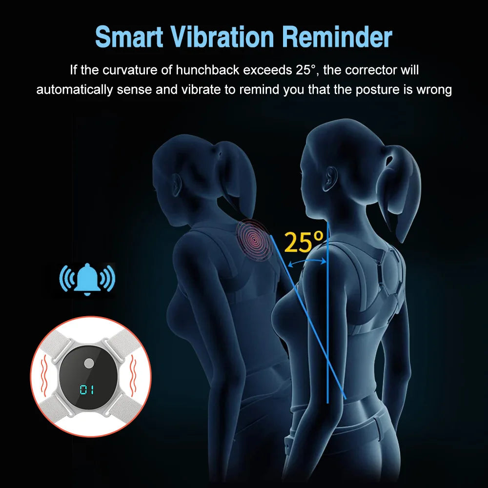 Intelligent Vibration Reminder Posture Corrector Anti Hunchback Belt Preventing Myopia Hunchback Device For Adult Child