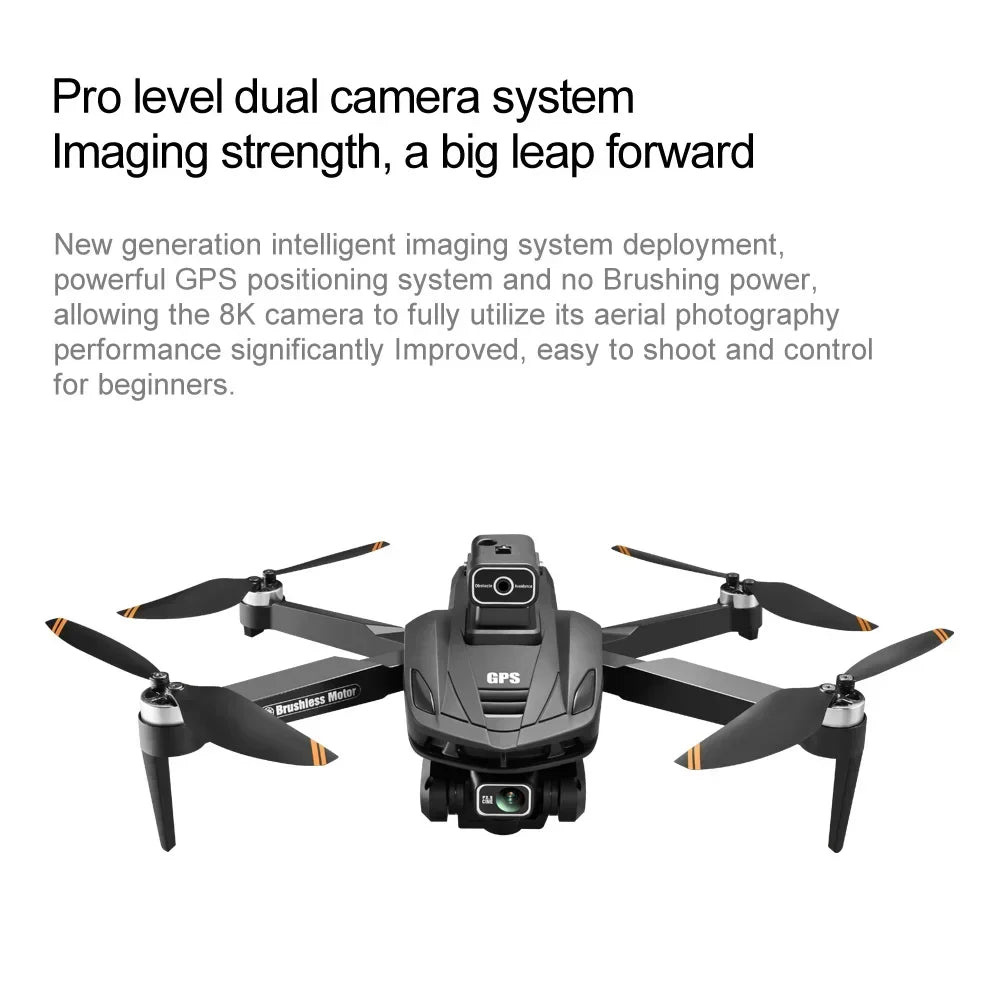V168 Drone 8K 5G WIFI GPS Professional HD Aerial Photography DualCamera Omnidirectional Obstacle Avoidance Original