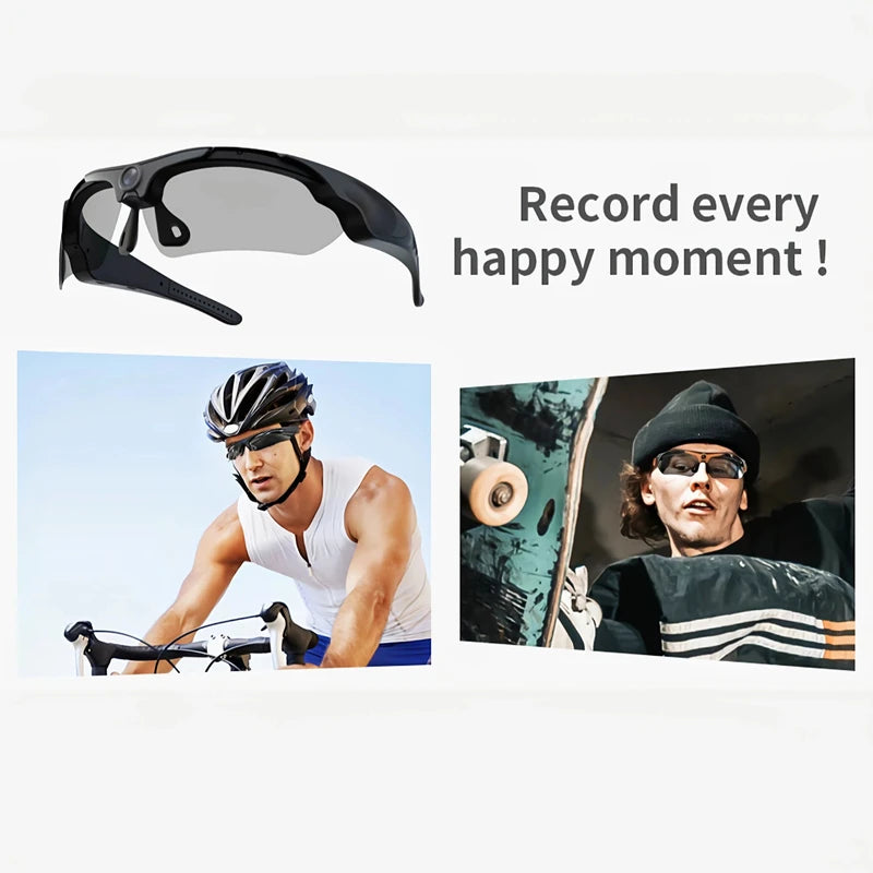 Smart Glasses HD 1080P - Camera Audio Video Riding Recorder Camcorder Outdoor Sports Driving Glasses Action Camera New 2025