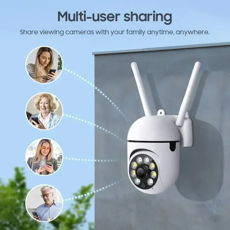 Solar Camera Wifi IP Camera Outdoor Wired Security Surveillance Smart home 100W AI Human Tracking Two Way Audio Night Color Cam