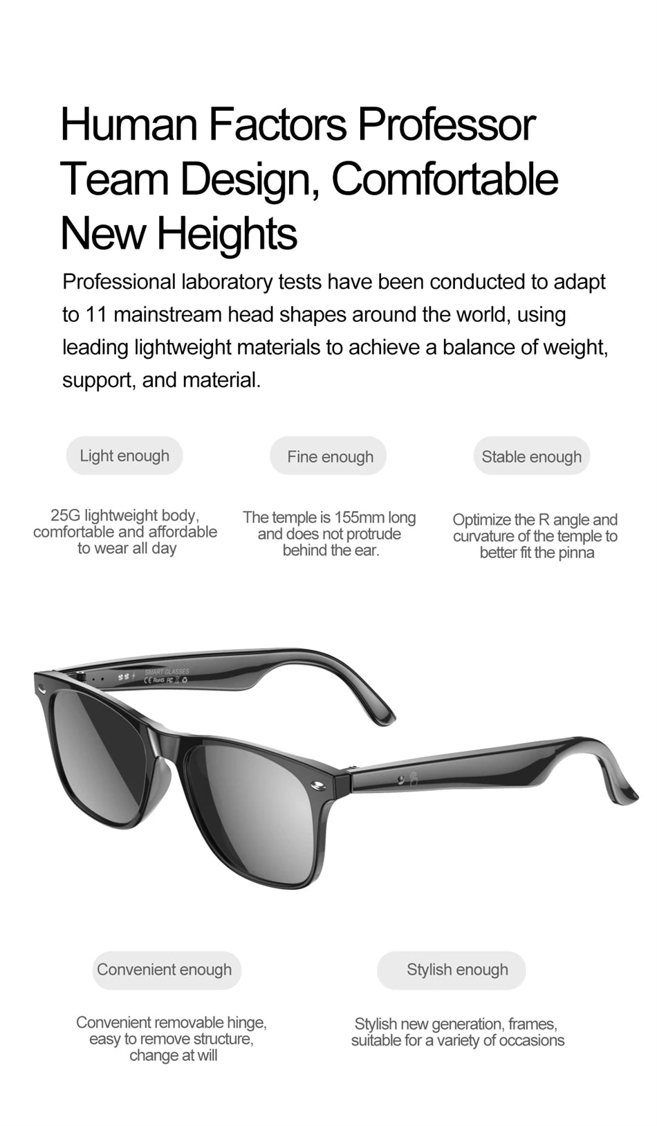 New AI Intelligent Translator Bluetooth Smart Glasses Men 163 Language AI Automatic Dialogue Translation Bluetooth Glasses Women