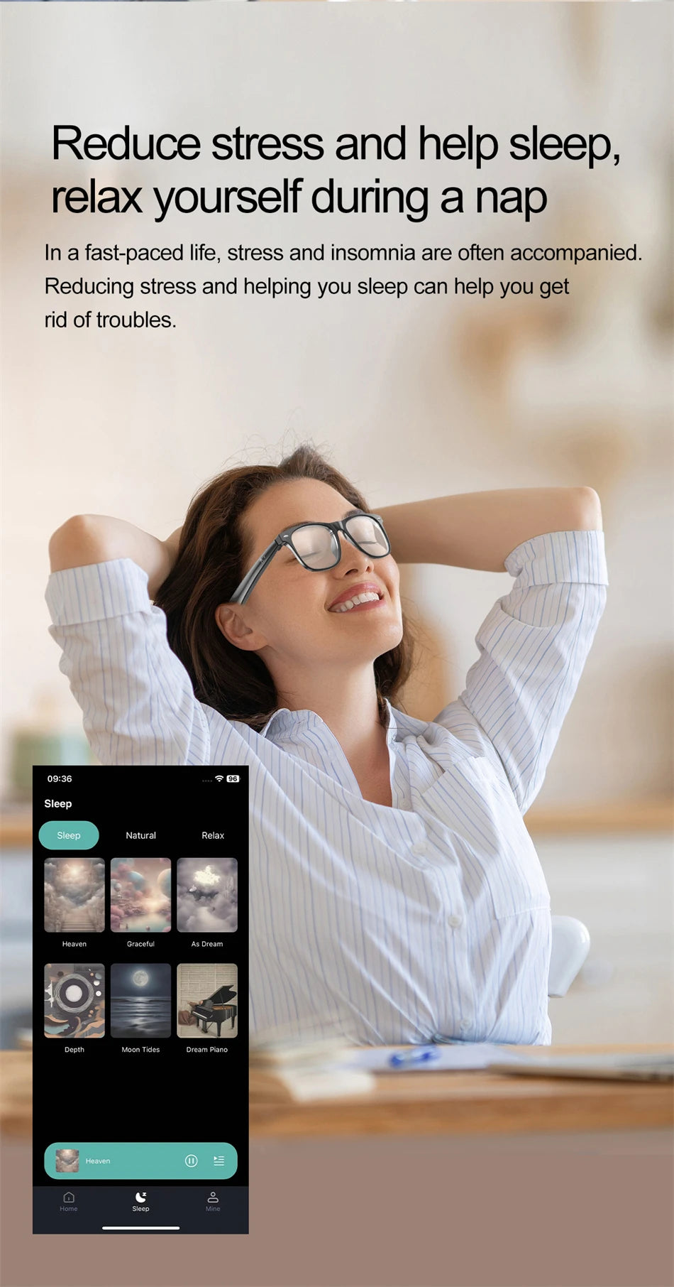 New AI Intelligent Translator Bluetooth Smart Glasses Men 163 Language AI Automatic Dialogue Translation Bluetooth Glasses Women