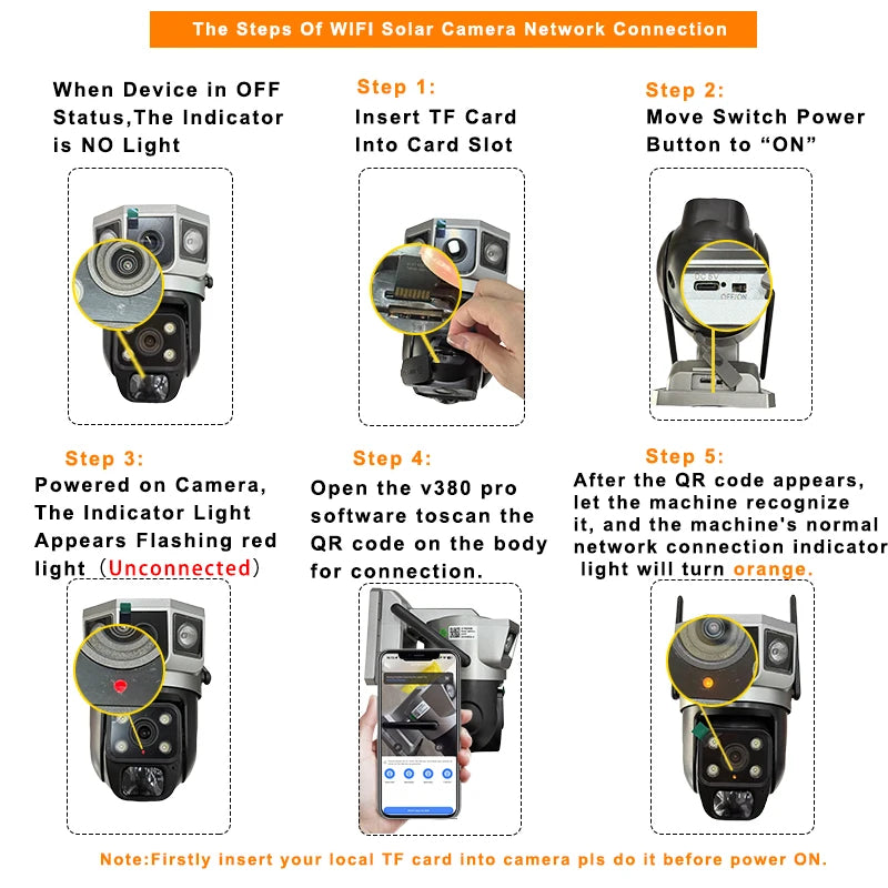 Solar Camera Outdoor 8MP 4K Dual Screen WIFI IP Monitor IP66 PIR Human Detection Security Video CCTV Surveillance Camera V380Pro