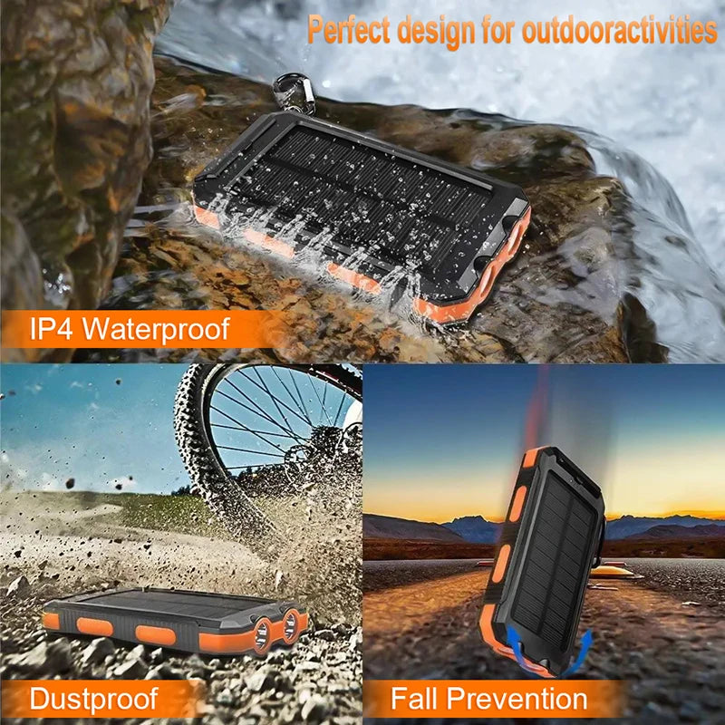200000mAh Solar Power Bank Portable Large Capacity Charger Compatible 120W Super Fast Charging For iPhone Samsun Huawei Xiaomi