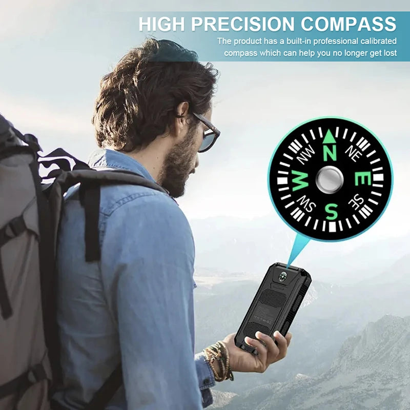 200000mAh Solar Power Bank Portable Large Capacity Charger Compatible 120W Super Fast Charging For iPhone Samsun Huawei Xiaomi