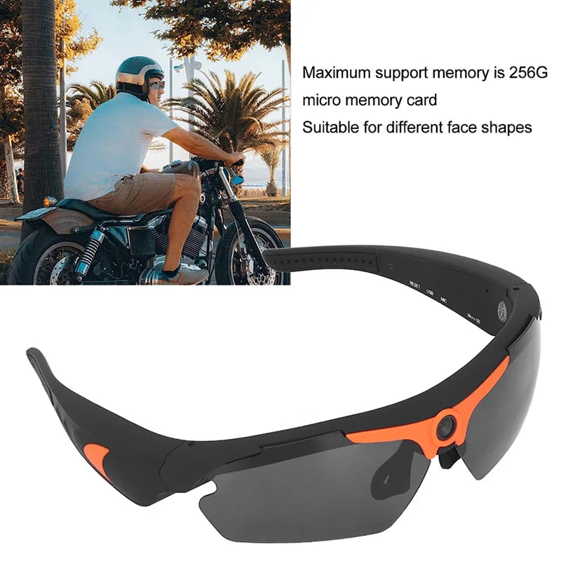 Smart Glasses HD 1080P - Camera Audio Video Riding Recorder Camcorder Outdoor Sports Driving Glasses Action Camera New 2025