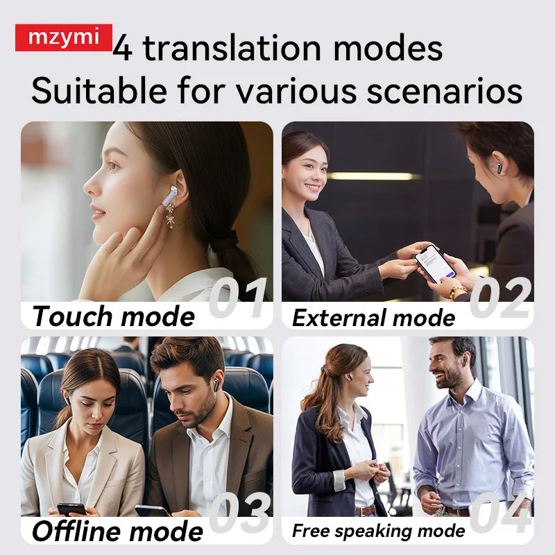 mzymi E18 Pro Bluetooth5.4 Headphones Noise Cancelling Gaming Headset Waterproof Sports Earphone TWS In Ear Earbuds For XIAOMI