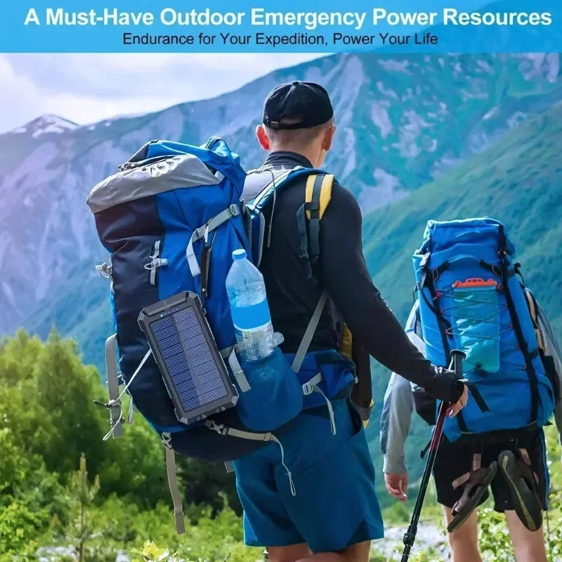 200000mAh Solar Power Bank Portable Large Capacity Charger Compatible 120W Super Fast Charging For iPhone Samsun Huawei Xiaomi