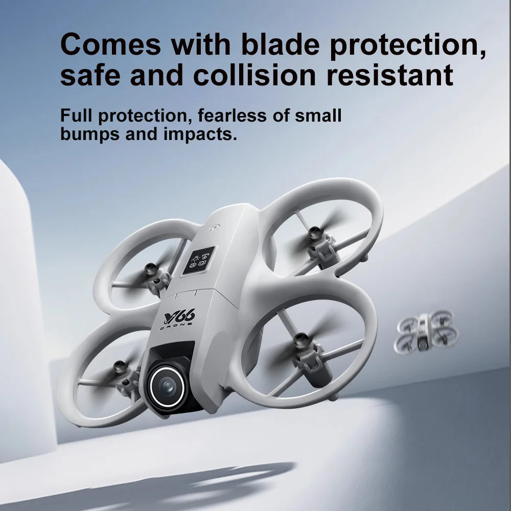 V66 Drone 4K Profesional Dual Camera Headless Mode Obstacle Avoidance WiFi FPV Dron 360° Flip RC Quadcopter Toys for Kids