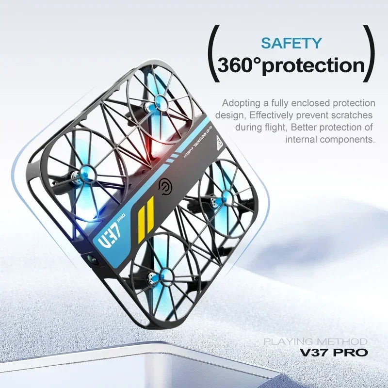 Drone V37 with Camera 8K HD Easy To Carry WiFi FPV Dron Pocket Rc Helicopter Quadcopter Family Toys Gift