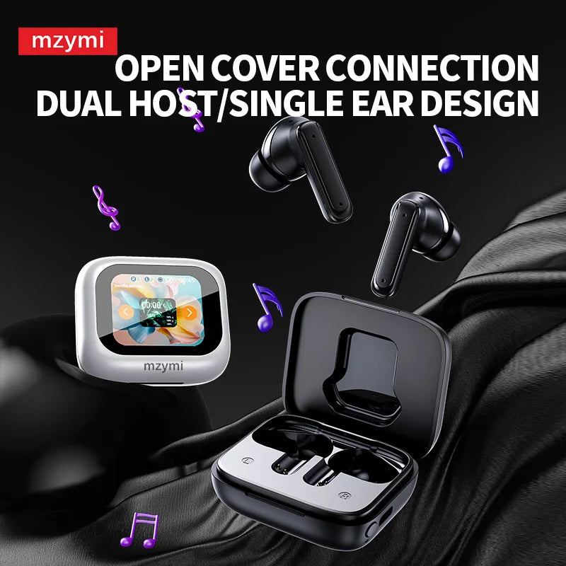 mzymi E18 Pro Bluetooth5.4 Headphones Noise Cancelling Gaming Headset Waterproof Sports Earphone TWS In Ear Earbuds For XIAOMI