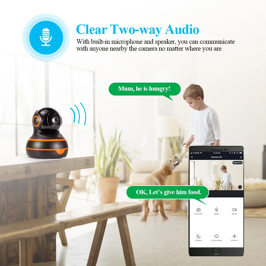 KERUI Tuya Smart 1080P 2MP HD PTZ WIFI IP Camera Indoor Home Security CCTV Surveillance Video Camera