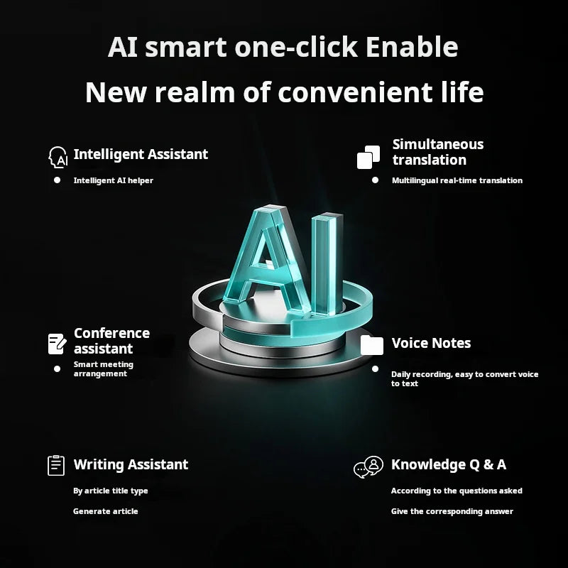 2025 New Smart AI Bluetooth Headset AI Intelligent Translation Full Color Smart Wireless Headset