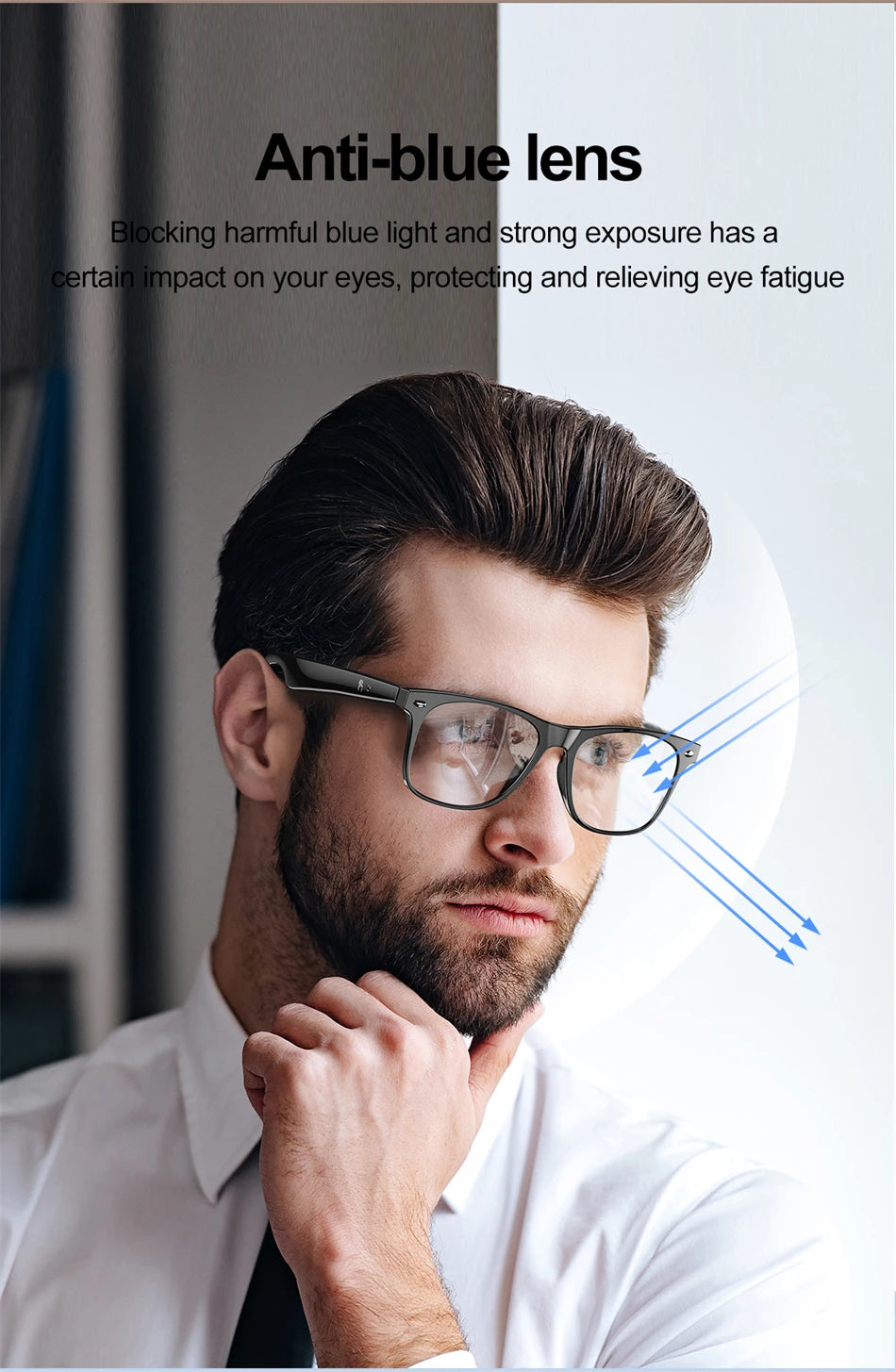 New AI Intelligent Translator Bluetooth Smart Glasses Men 163 Language AI Automatic Dialogue Translation Bluetooth Glasses Women