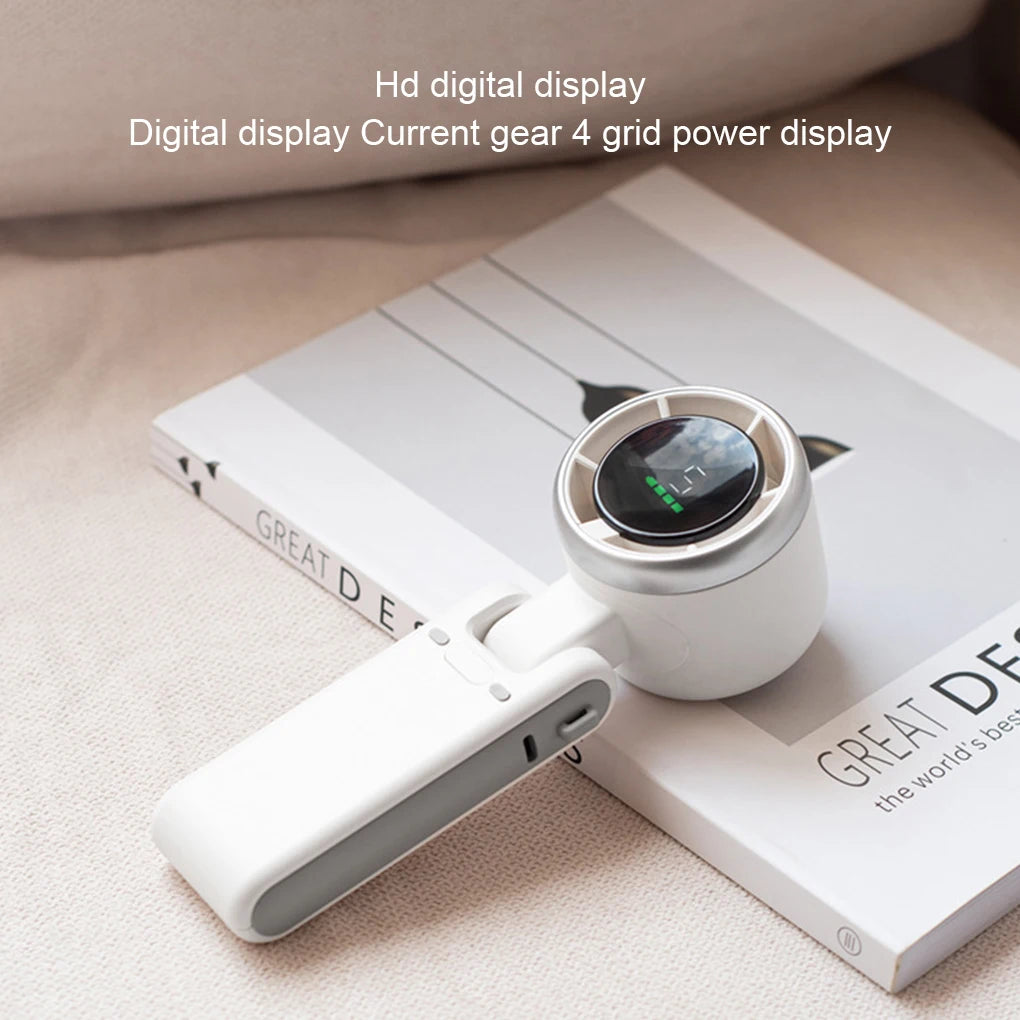 Rechargeable High Speed Turbo Fan Outdoor Portable Handheld Fan Hanging Neck Cooling Fan Mini Foldable Desktop Fan With Lanyard
