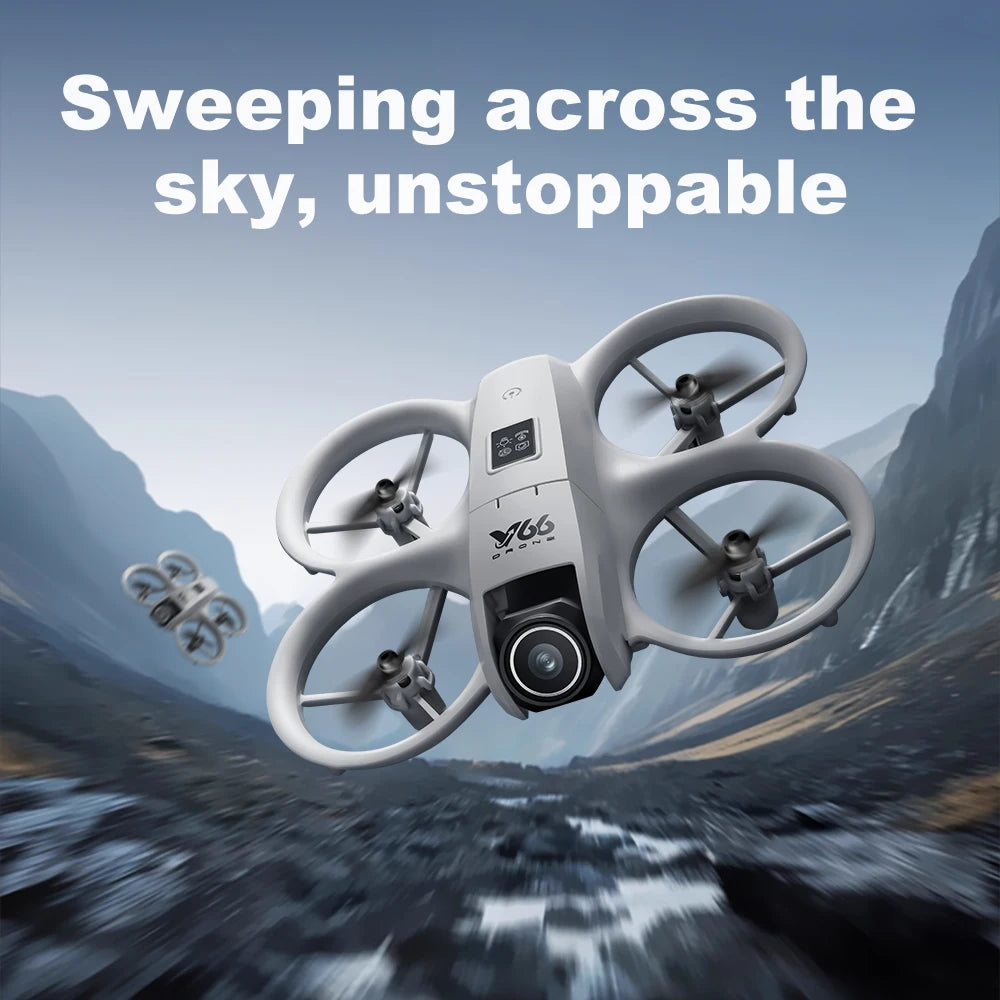 V66 Drone 4K Profesional Dual Camera Headless Mode Obstacle Avoidance WiFi FPV Dron 360° Flip RC Quadcopter Toys for Kids