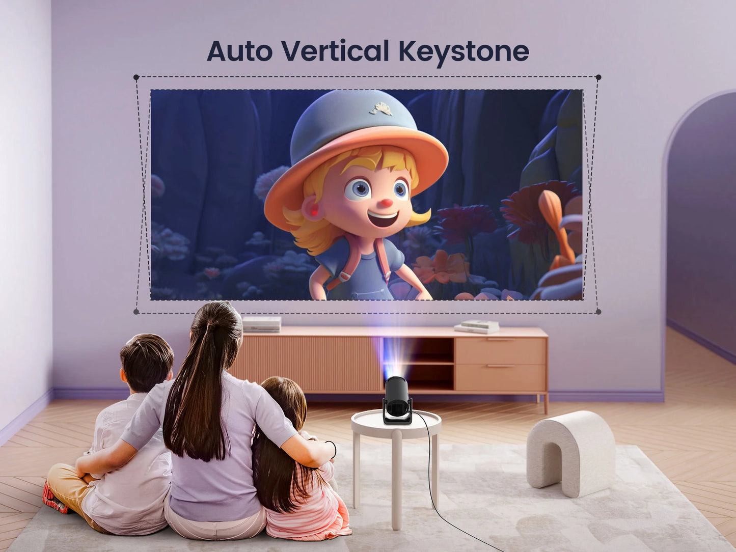 X77 Mini Projector 1080P Support 300 ANSI Android 11 Wifi Bluetooth Projector Auto Keystone Home Projector Portable