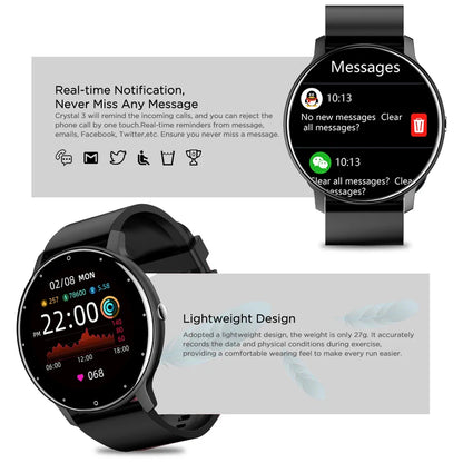 Smart Watch Men Full Touch Screen Sport Fitness Watch IP67 Waterproof Bluetooth For Android ios smartwatch Men+box