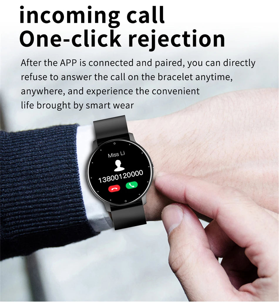 Smart Watch Men Full Touch Screen Sport Fitness Watch IP67 Waterproof Bluetooth For Android ios smartwatch Men+box