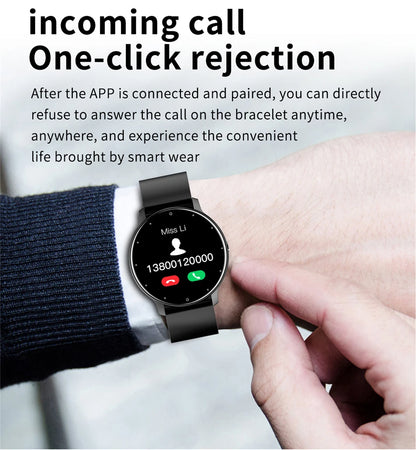Smart Watch Men Full Touch Screen Sport Fitness Watch IP67 Waterproof Bluetooth For Android ios smartwatch Men+box