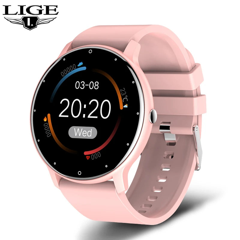 Smart Watch Men Full Touch Screen Sport Fitness Watch IP67 Waterproof Bluetooth For Android ios smartwatch Men+box