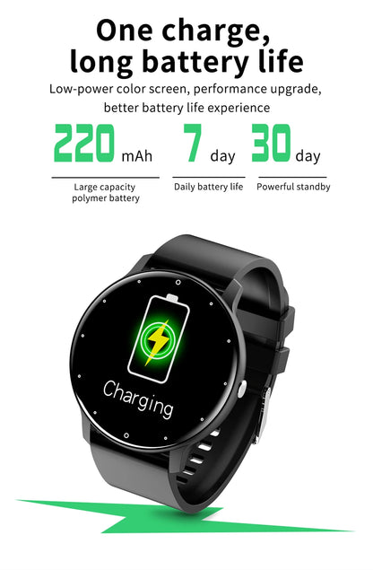 Smart Watch Men Full Touch Screen Sport Fitness Watch IP67 Waterproof Bluetooth For Android ios smartwatch Men+box