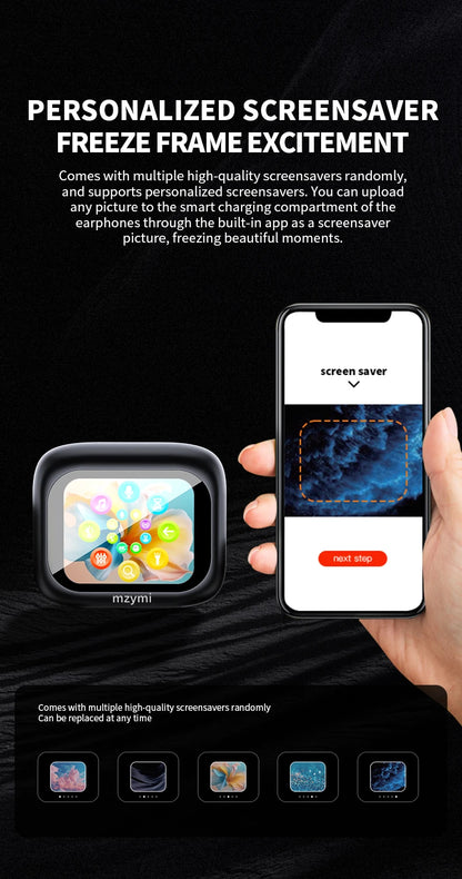 mzymi E18 Pro Bluetooth5.4 Headphones Noise Cancelling Gaming Headset Waterproof Sports Earphone TWS In Ear Earbuds For XIAOMI