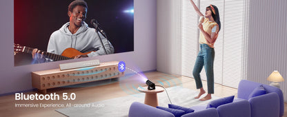 X77 Mini Projector 1080P Support 300 ANSI Android 11 Wifi Bluetooth Projector Auto Keystone Home Projector Portable