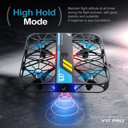 Drone V37 with Camera 8K HD Easy To Carry WiFi FPV Dron Pocket Rc Helicopter Quadcopter Family Toys Gift