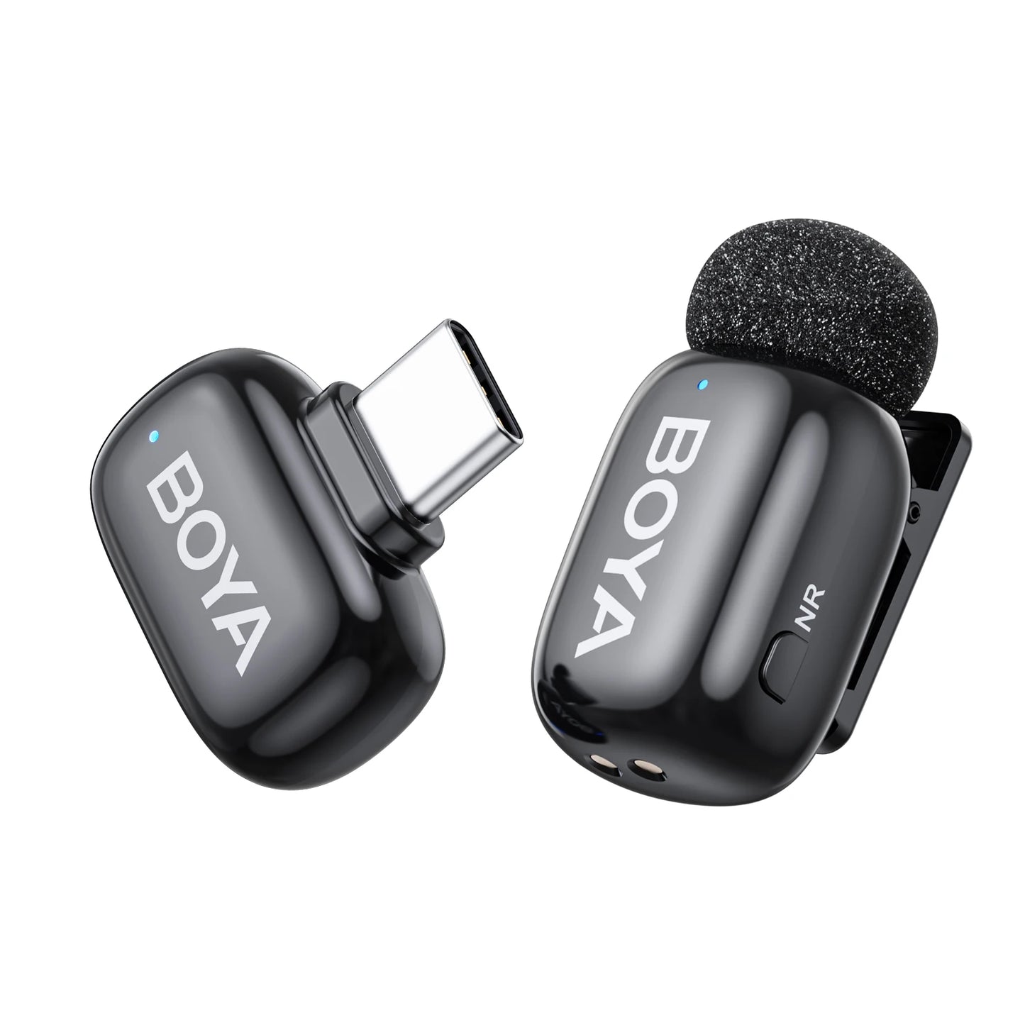 Mini Wireless Lavalier Microphone for iPhone 15/16 Android Phone USB-C Devices for Live Streaming Video Recording Vlog