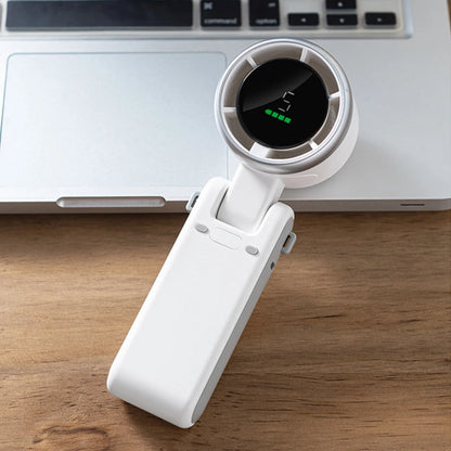 Rechargeable High Speed Turbo Fan Outdoor Portable Handheld Fan Hanging Neck Cooling Fan Mini Foldable Desktop Fan With Lanyard