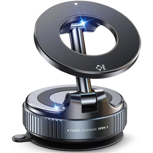 360° Adjustable Vacuum Suction Magnetic Bracket Car Phone Holder for Magsafe IPhone Samsung Foldable Magnet Mag Safe Stand Mount