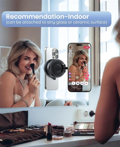 360° Adjustable Vacuum Suction Magnetic Bracket Car Phone Holder for Magsafe IPhone Samsung Foldable Magnet Mag Safe Stand Mount