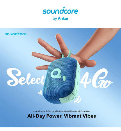 Soundcore Select 4 Go Bluetooth Speaker, Ultra Portable, Up to 20 Hours of Playtime, IP67 Waterproof and Dustproof, Floatable