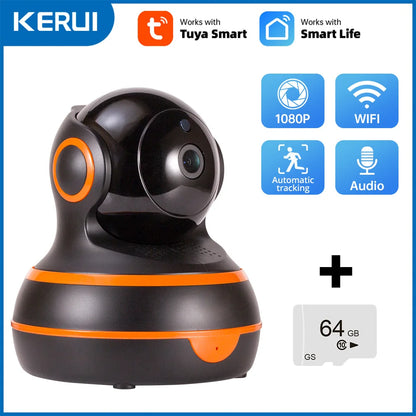 KERUI Tuya Smart 1080P 2MP HD PTZ WIFI IP Camera Indoor Home Security CCTV Surveillance Video Camera