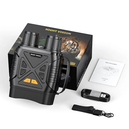 Night Vision Binoculars 1080P - 10x Digital 800m Full Dark Infrared Night Vision Telescope Goggles 2.8” Large Screen For Camping