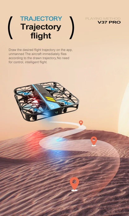 Drone V37 with Camera 8K HD Easy To Carry WiFi FPV Dron Pocket Rc Helicopter Quadcopter Family Toys Gift