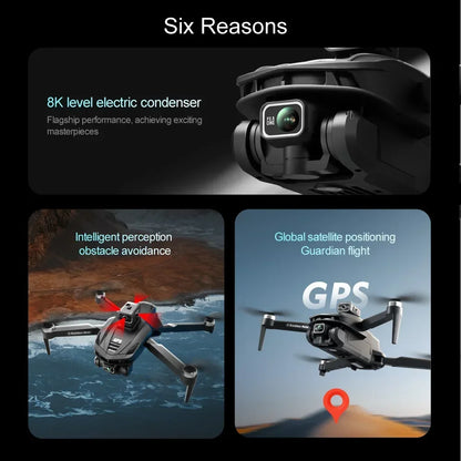 V168 Drone 8K 5G WIFI GPS Professional HD Aerial Photography DualCamera Omnidirectional Obstacle Avoidance Original